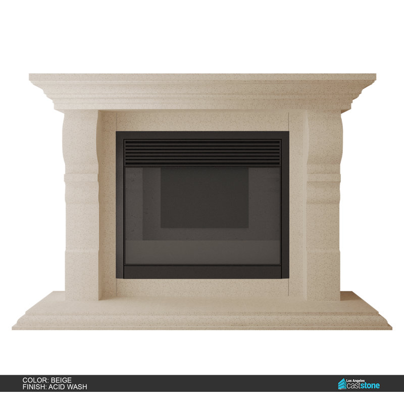 Vana Fireplace Surround, Acid Wash-Beige