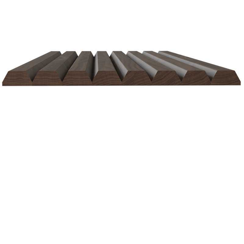 Tambour à lattes biseautées de 1-1 / 2 po de hauteur (l 12 po x L 96 po), Noyer naturel