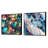 Techno Matrix Futuristic Dreams Edm Pattern - Abstract Collages Square Collage Set Of 2-101849548-101849549