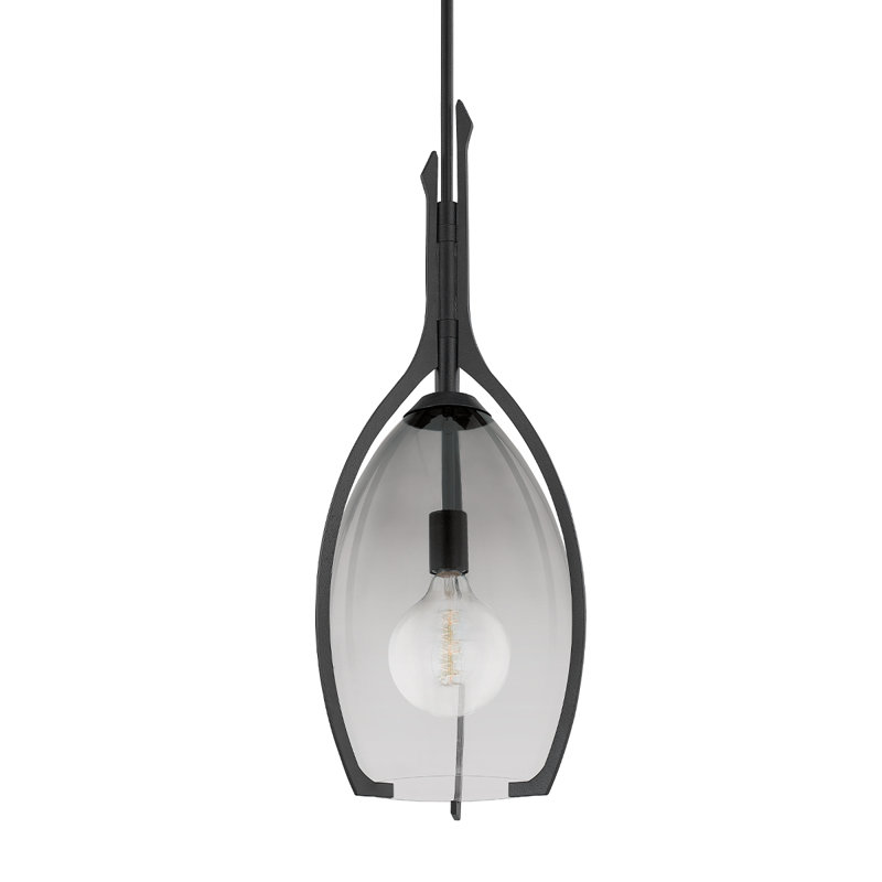 PACIFICA 1 LIGHT SMALL PENDANT, 73.25" H x 12.5" W x 12.5" D