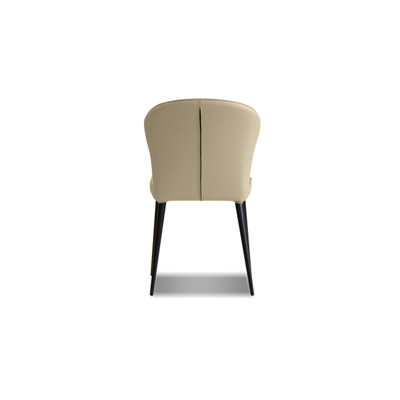 Chaise rembourrée en acier Ariel, blé