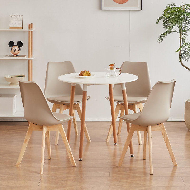 Quade Upholstered Dining Chair, Beige, 4