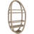 25" X 13" Gray Solid Wood Wall Mounted Shower Caddy
