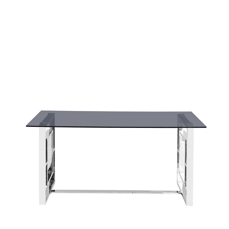 Bloomfield Glass Top Metal Base Dining Table