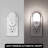 Mini Night Lights, 5000K, Half Cover, 2-Level Switch, Plug In