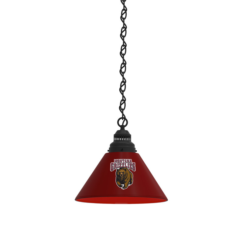 1 - Light Single Pendant, Black, Montana Grizzlies