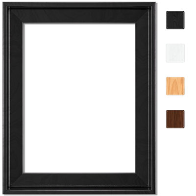 P&L Art Floating Canvas Frame for 11 x 14 Inch Canvas Painting 1-1/4" Deep, Black Frame - Picture Art Wall Decor