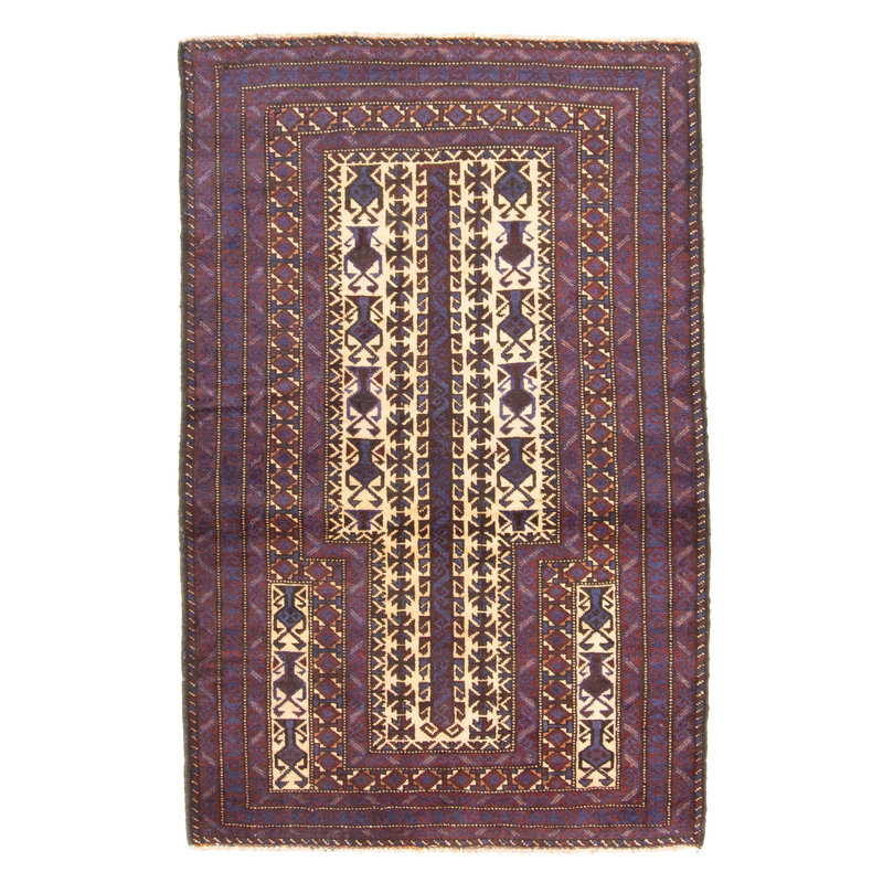 Tapis beige Teimani 3 pi 1 po x 4 pi 10 po