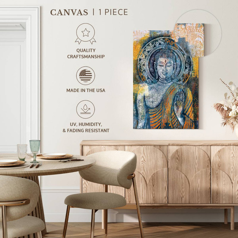 Bouddha en acrylique Leisha, H 24 po x l 16 po