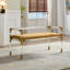 Banc de chambre à coucher, combinaison en acrylique transparent et acier inoxydable doré-1069969560