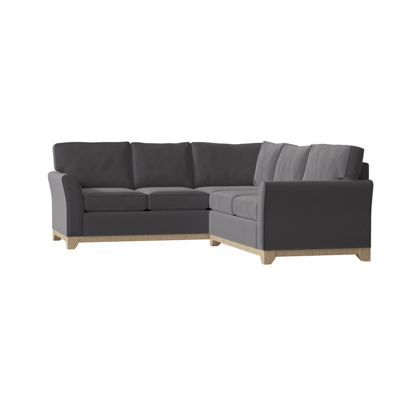 Canapé modulaire en coton de 108 po de largeur Bevins, Naturel, Mélange de lin performance Lena Alloy