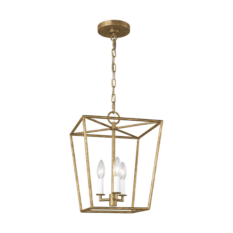 Ellen Degeneres Viota 3 Light Dining Room Entry Hallway Pendant, Casted Gild