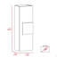 Armoire à portes simples H 38 po, trois tablettes, chêne clair / blanc