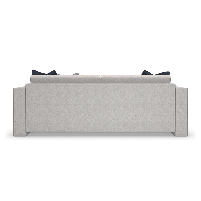 Welt Played Sofa, Light Gray Polyester Blend