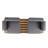 Outdoor 2 Seater Sofa, Attached Center Slatted Table, Black Iron Legs