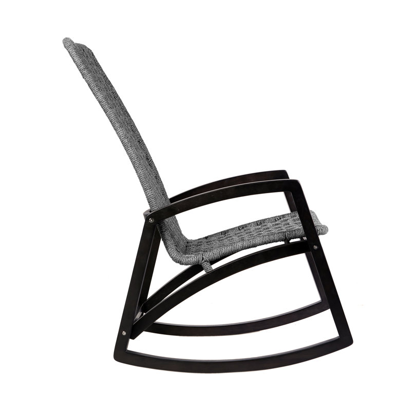 Amare Outdoor Rocking Solid Wood Chair, Gray