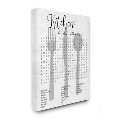 " Kitchen Word Search Fun Family Word Design " by Daphne Polselli