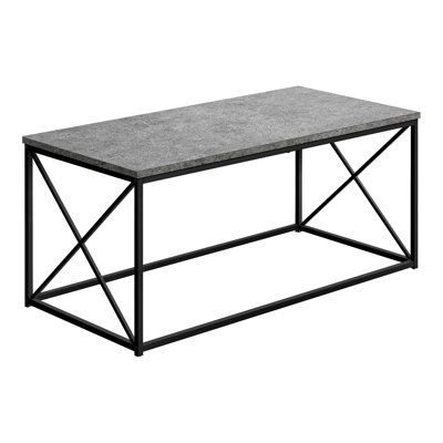 Coffee Table, Accent, Cocktail, Rectangular, Living Room, 40"L,  Laminate,  Metal, Contemporary, Modern