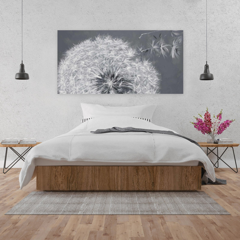 Pissenlit soufflant - art floral sur toile pour la décoration intérieure
