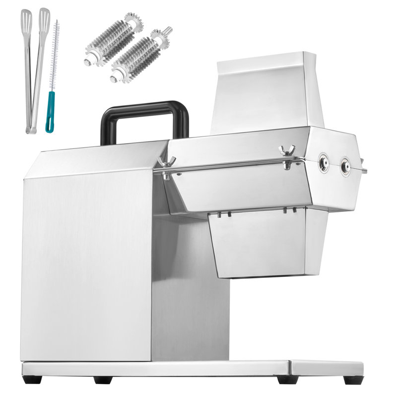 Commercial Meat Tenderizer, 450W Electric Meat Tenderizer Machine for Beef, Heavy-Duty Stainless Steel Kitchen Tool with Handle, Meat Tong, and Cleaning Brush, Turkey, Chicken, Pork, and Fish