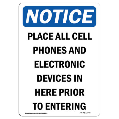 Place All Cell Phones and Electronic Sign