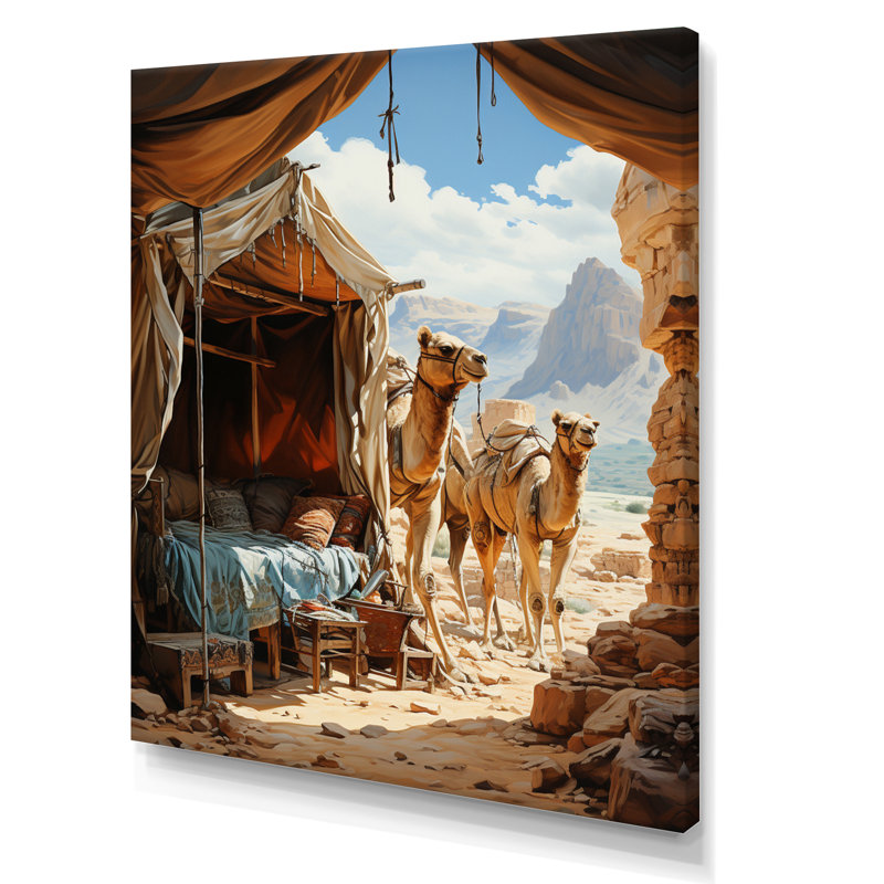 «Asian Art Silk Road», art mural asiatique sur toile, H 32 po x l 24 po x P 1 po, Toile tendue