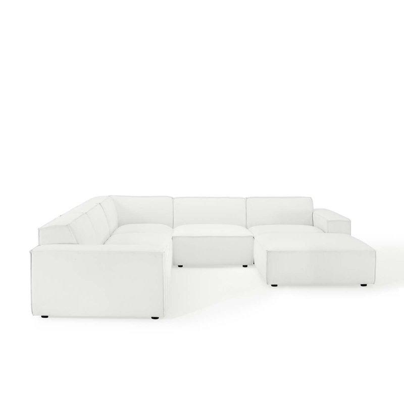 Restore 6-Piece Sectional Sofa, White Polyester