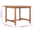Patio Dining Table 43.3"x43.3"x29.5" Solid Wood Teak