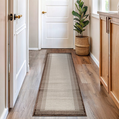 Tapis moderne à motif abstrait à bordure douce