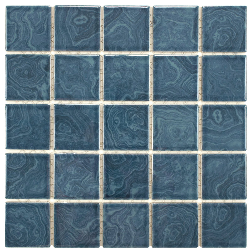 Resort 12 " x 12 " Porcelain Mosaic Floor & Wall Tile, Resort Blue