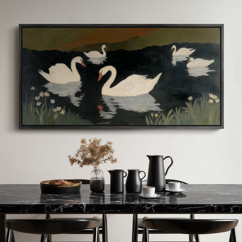 Art mural sur toile très grand rétro, H 30 po x l 60 po, Noir