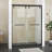 56''-60'' W X 71'' H Double Sliding Semi-Frameless Shower Door With  0.24"(6mm) Tempered Glass，Stainless Steel Accessories-106297734