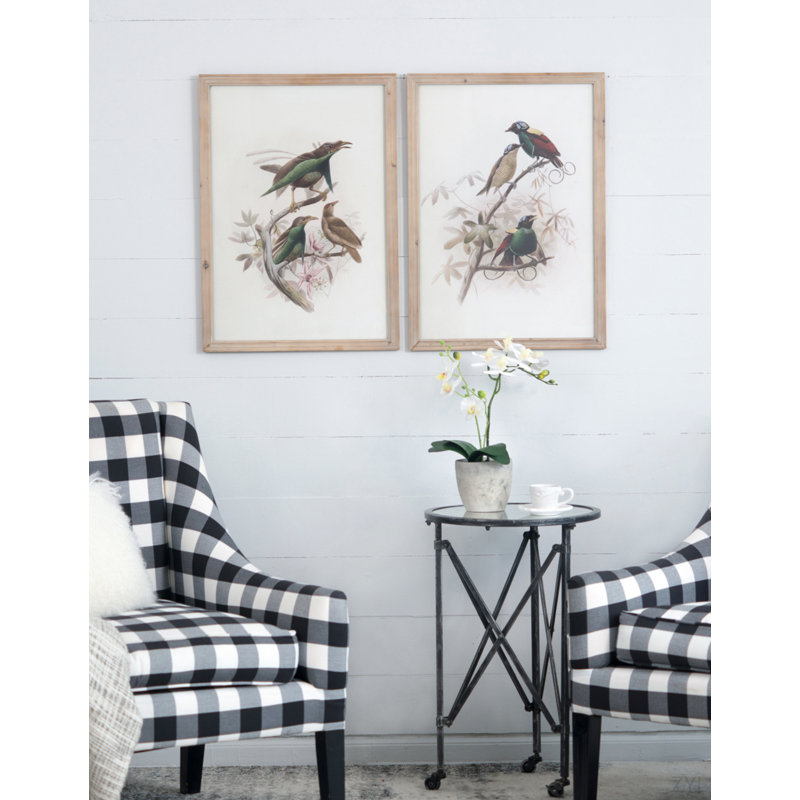 S/2 Bird Framed Print, 19.5X27.5"