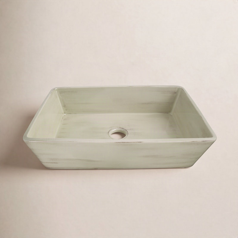 Vineyard 33'' L Single Basin Kitchen Sink, Shabby Green