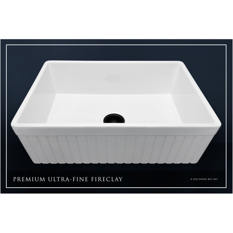 Luxury Solid Fireclay Farmhouse Sink, Matte Black Accessories