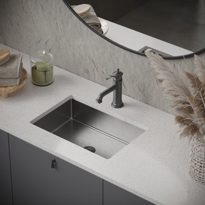 Karran Cinox 15'' Stainless Steel Rectangular Bathroom Sink