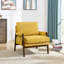Fauteuil Mid-Century moderne en velours, jaune-716187269