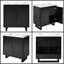 Ensemble de meuble-lavabo 30 po avec lavabo et armoire de rangement - structure en bois massif, portes à fermeture en douceur, finition noire minimaliste-478689660