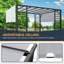 Happatio 12 pi. L 10 pi. Pergola en aluminium avec auvent