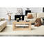 Table basse en bois 2 places pour la maison, gain de place, montage facile, protection du sol, capacité de charge de 113 kg, finition mate
