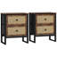 50 cm W Steel Bedside Table