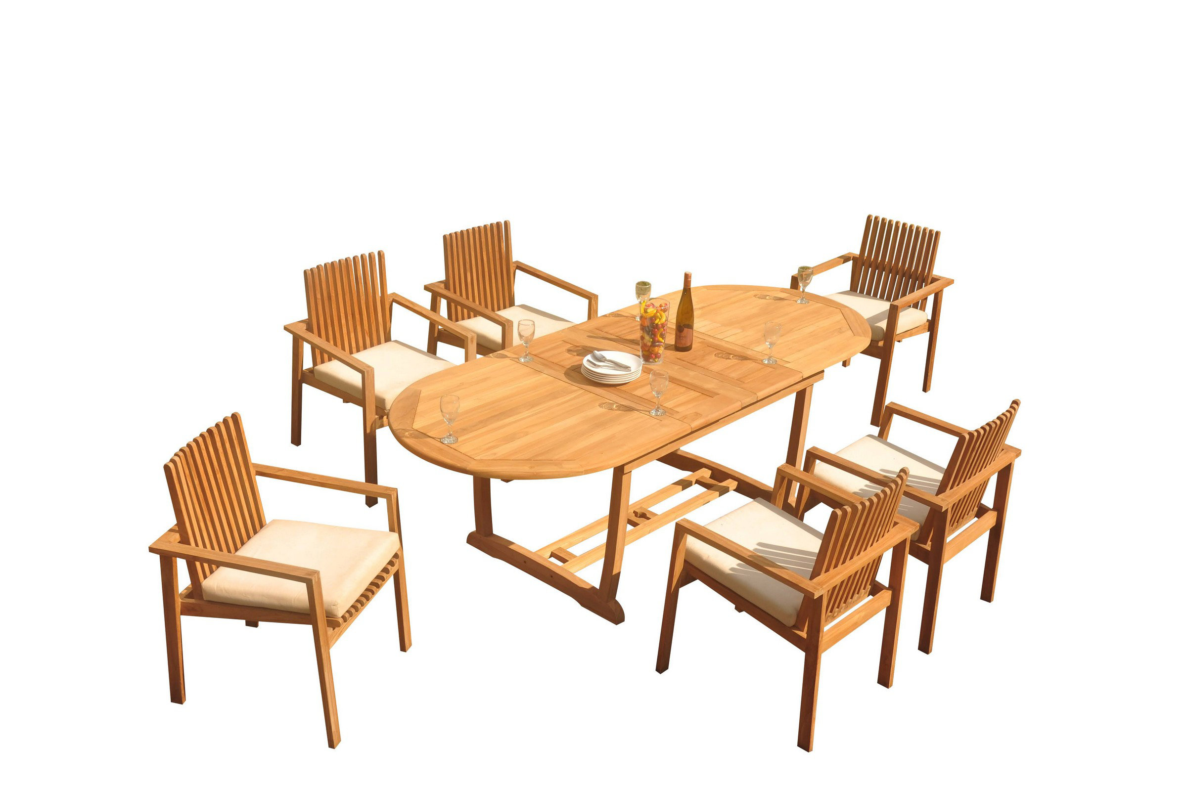 Teak Smith Rectangle 8 - Person 83" Long Teak Dining Set | Wayfair