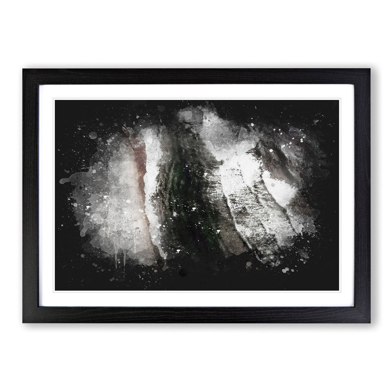 Aerial View of the Beach - Picture Frame Painting Print, Black Framed, 24cm H x 33cm W x 2cm D