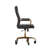 High Back Executive Swivel Office Chair with Frame, Arms, and Transparent Roller Wheels-90122493-90122466