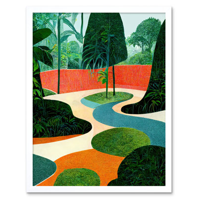 Midcentury Style Garden Abstract Jungle - Print
