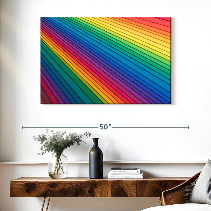 Hiltrud Rainbow Paper Stack, 26" H x 39" W
