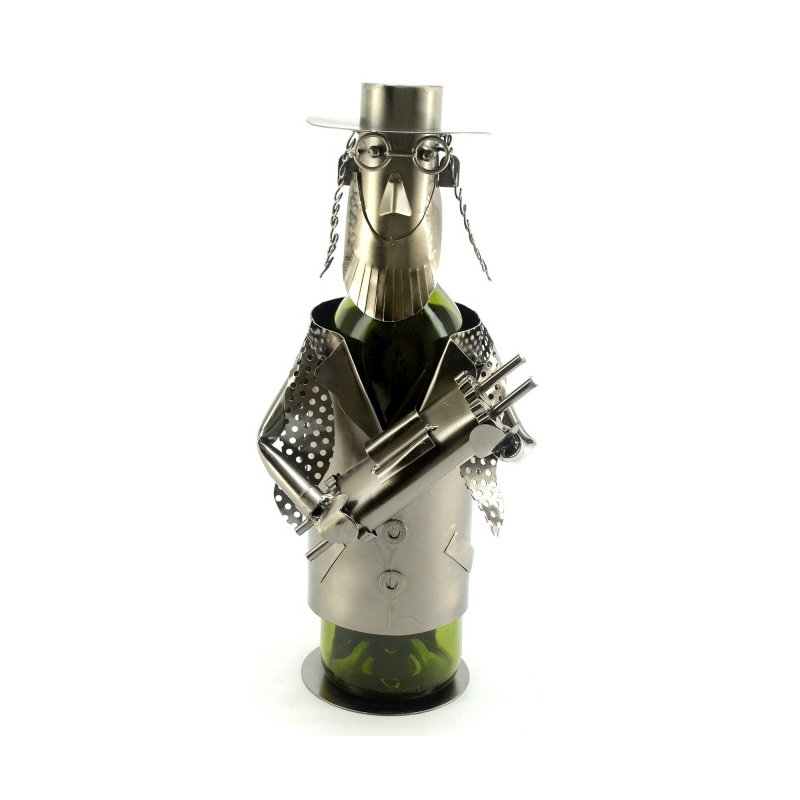Rabbi Tabletop Wine Bottle Rack in Silver