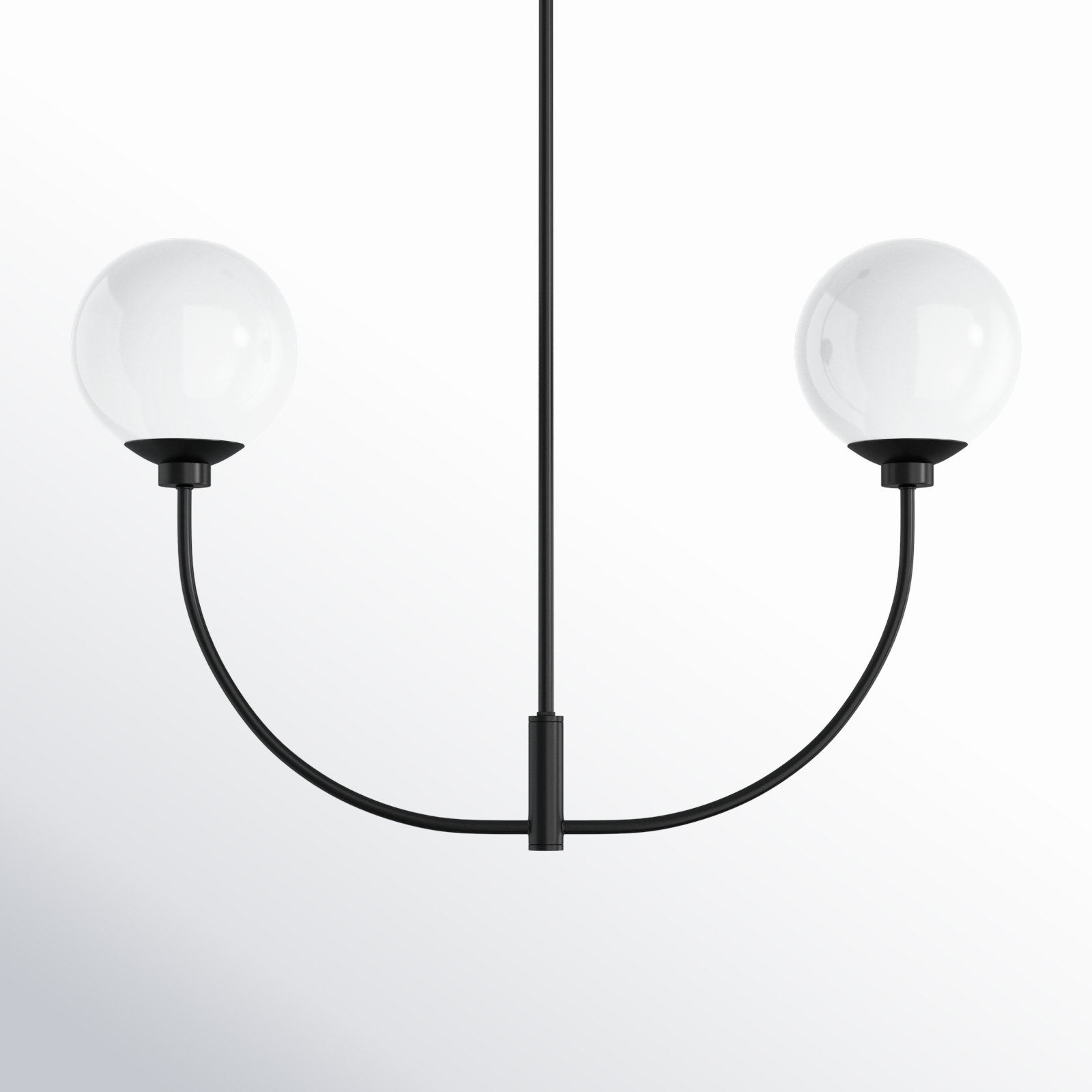 Kyle 2 - Light Metal Chandelier, 19" H x 30" W x 7" D, Black