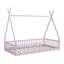 Lit simple en bois avec clôture, rose-525400732
