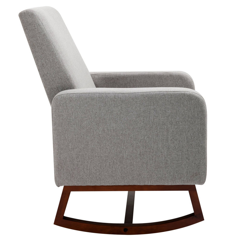 Chaise berçante en bois, fauteuil rembourré